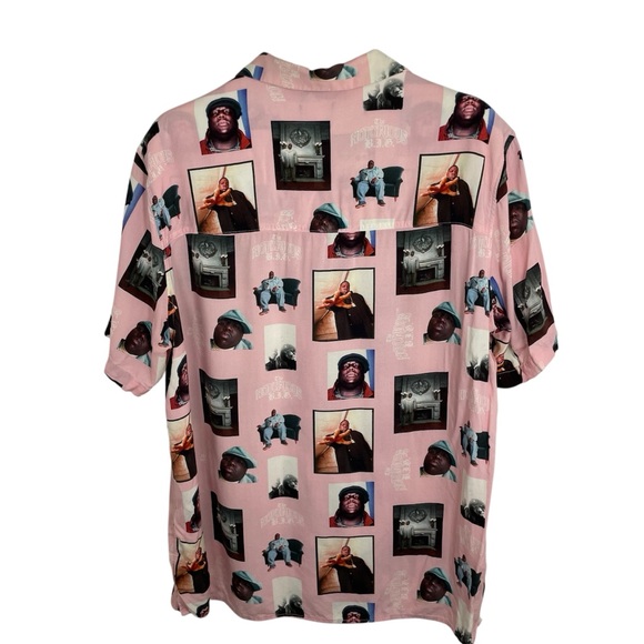 Notorious B.I.G. Pink Button Up Shirt, M - Picture 2 of 7